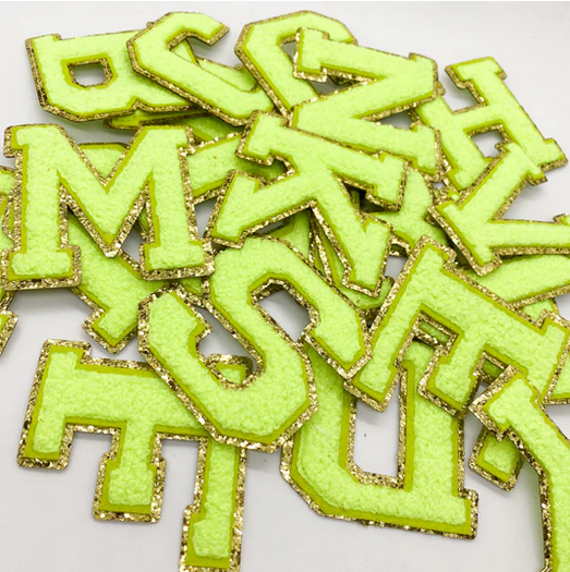 Chenille Letter Patch Citrus