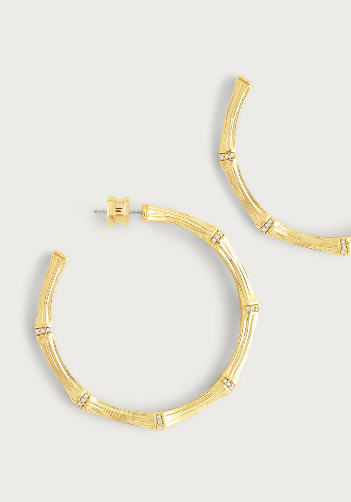 Bamboo Large Hoop Earrings
