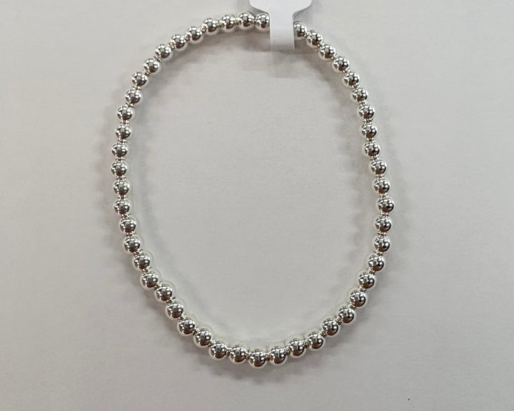 Sterling silver glass bead bracelet.