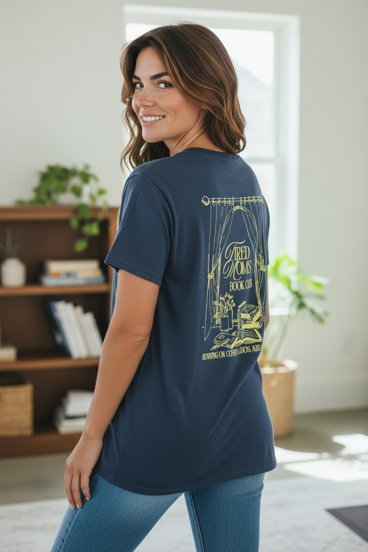 Tired Moms Book Club Oversized Tee