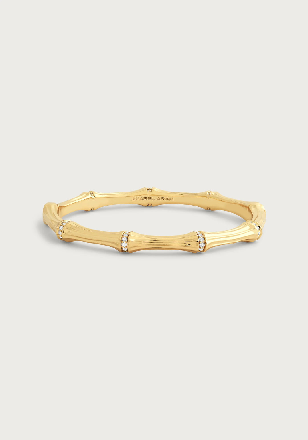 Bamboo Hinged Bangle Gold