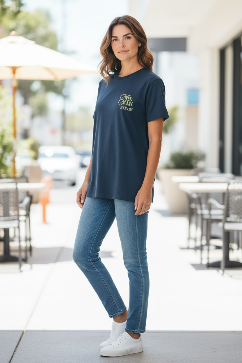 Tired Moms Book Club Oversized Tee