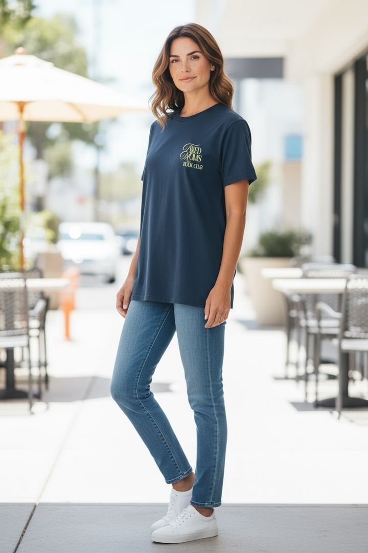 Tired Moms Book Club Oversized Tee