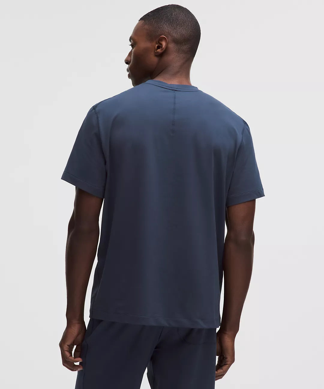 Soft Jersey Short-Sleeve Shirt in True Navy.