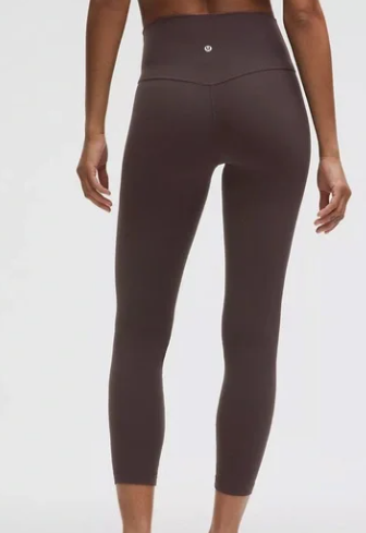 Lululemon Align high-rise 25" Sequoia leggings.