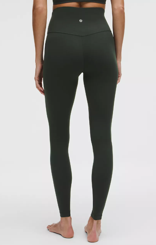 Lululemon Align high-rise leggings in Rainforest Green.