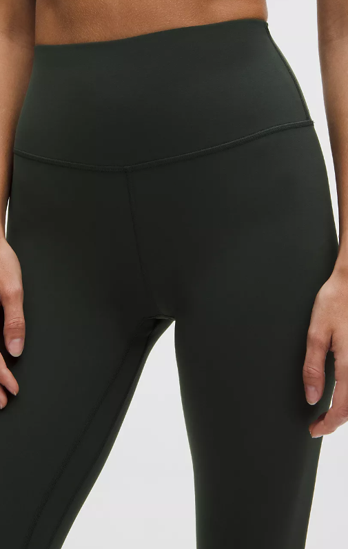 Lululemon Align high-rise leggings in Rainforest Green.