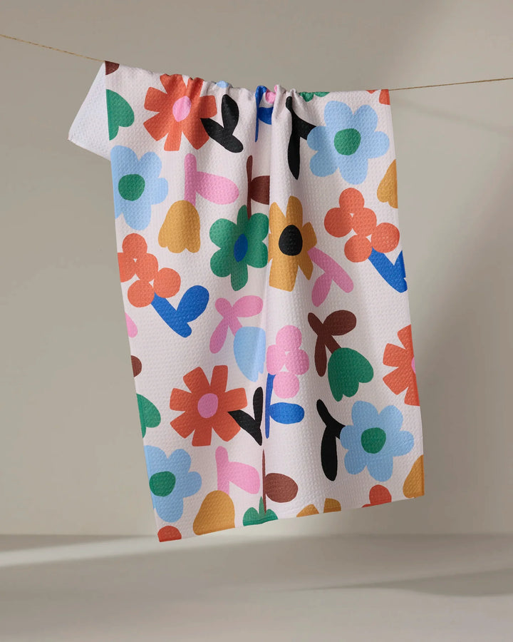Sunny Bloom Tea Towel