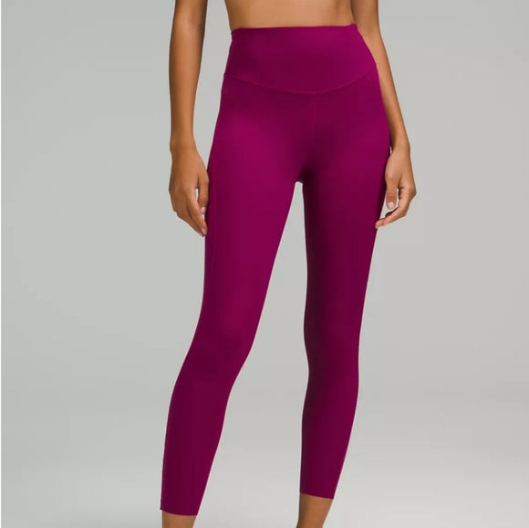 High-rise wildberry leggings with a 25" inseam.