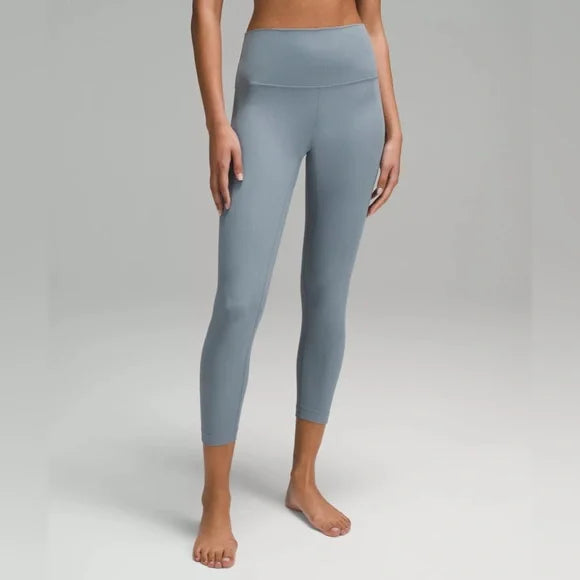 lululemon Align high-rise ribbed pants in Belgian Blue.