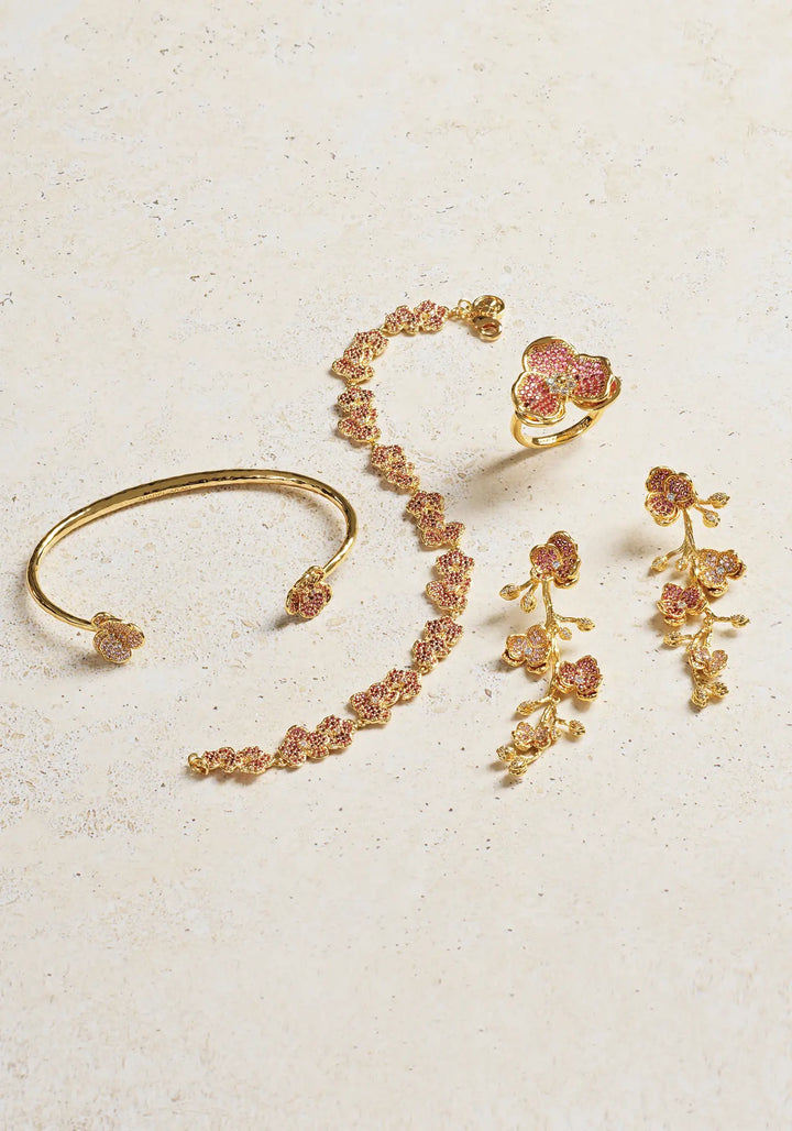 Orchid Pink Pave Ring