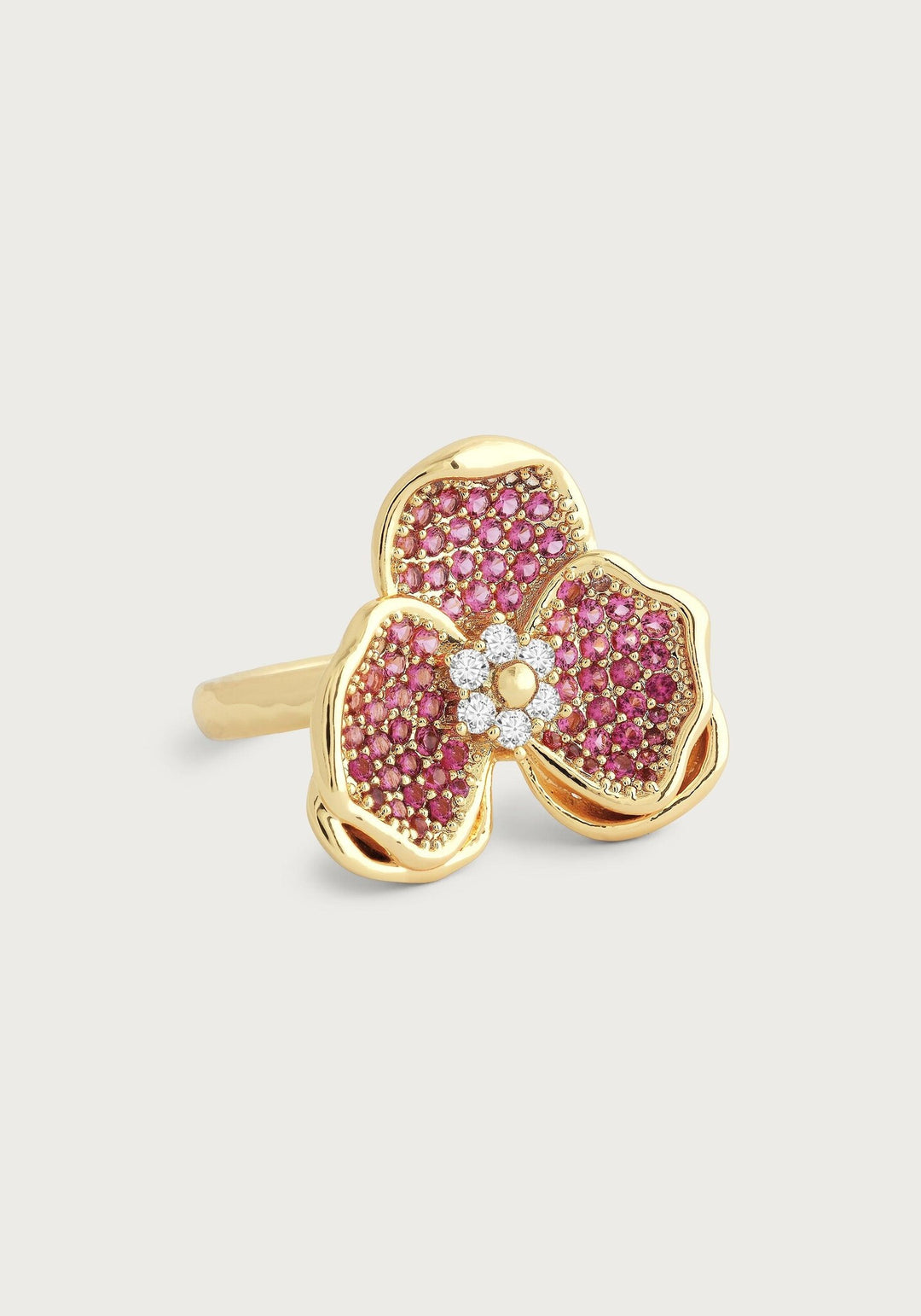 Orchid Pink Pave Ring