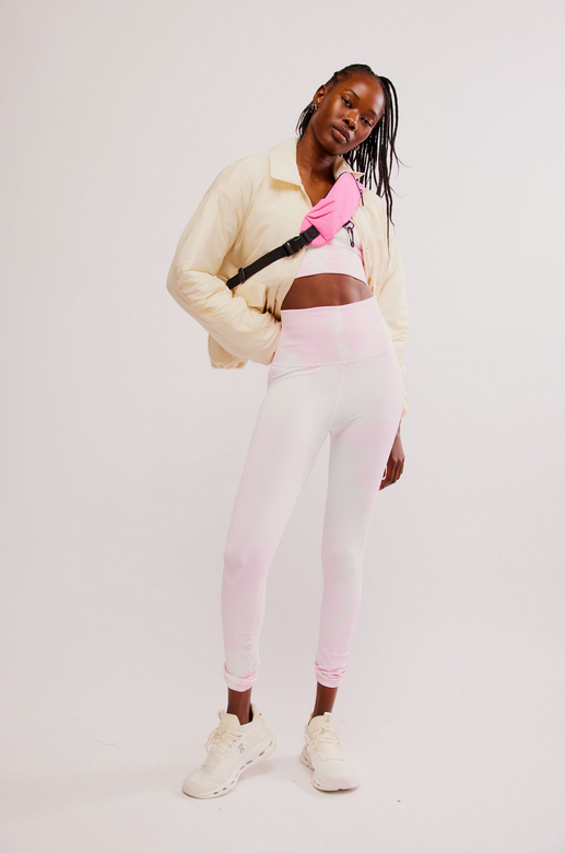 Good Karma Tie Dye Legging Powder Pink