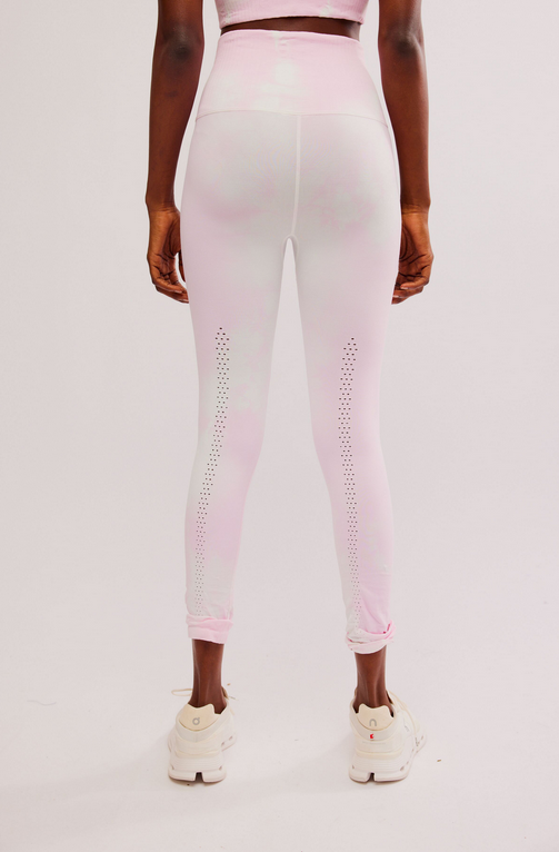 Good Karma Tie Dye Legging Powder Pink