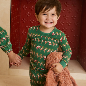 Christmas Can Can Pajamas Long Sleeve Set