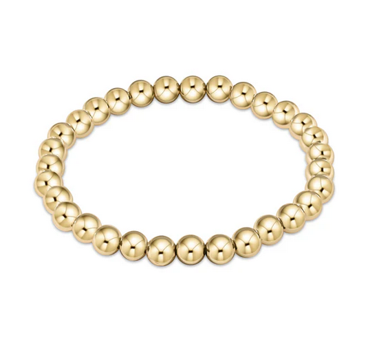 Classic Gold 6mm Bead Bracelet