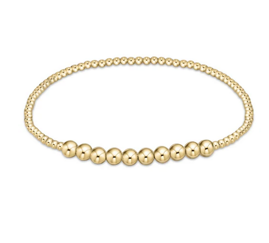 Classic Gold Beaded Bliss 2mm Bead Bracelet - 4mm Gold